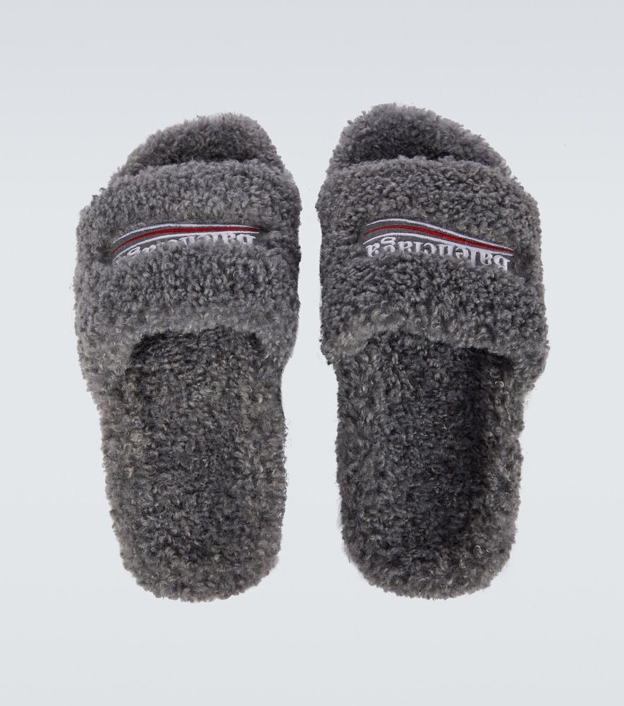 Balenciaga Fur Slides